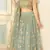pleasing Light-grey thread embroidery net semi stitched lehenga