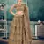 likable Brown thread embroidery net semi stitched lehenga