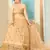 agreeable Golden thread embroidery net semi stitched lehenga