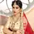 sweet Beige embroidered satin semi stitched lehenga