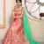 prepossessing Peach embroidered satin semi stitched lehenga
