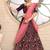 good-looking Wine embroidered satin Semi Stitched Lehenga