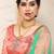 prepossessing Peach embroidered satin Semi Stitched Lehenga