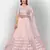 winsome Baby-pink thread embroidered with Foil Mirror and Cut Work organza semi stitched lehenga