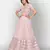 winsome Baby-pink thread embroidered with Foil Mirror and Cut Work organza semi stitched lehenga