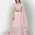 winsome Baby-pink thread embroidered with Foil Mirror and Cut Work organza semi stitched lehenga