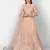 hypnotizing Peach thread embroidered with Foil Mirror Soft Tissue organza semi stitched lehenga