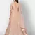 hypnotizing Peach thread embroidered with Foil Mirror Soft Tissue organza semi stitched lehenga