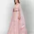 desirable Baby-pink thread embroidered with Foil Mirror Soft Tissue organza semi stitched lehenga