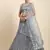 Spellbinding Grey Thread And Sequins Embroidered Georgette Lehenga Choli For Bride