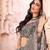 Spellbinding grey thread and sequins embroidered georgette fabric Lehenga choli for bride
