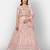 Phenomenal Peach Thread Embroidered Organza Semi Stitched Lehenga choli with dupatta