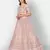 beauteous Peach thread embroidered with Foil Mirror Soft Tissue organza semi stitched lehenga