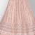 Phenomenal Peach Thread Embroidered Organza Semi Stitched Lehenga choli with dupatta