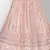 beauteous Peach thread embroidered with Foil Mirror Soft Tissue organza semi stitched lehenga