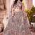 adorbs Dark-peach thread embroidery net Semi Stitched Lehenga