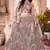 adorbs Dark-peach thread embroidery net semi stitched lehenga