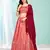 gorgeous Peach gotta patti satin semi stitched lehenga