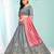 smashing Grey gotta patti satin Semi Stitched Lehenga