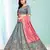 smashing Grey gotta patti satin semi stitched lehenga