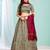 babelicious Grey gotta patti satin semi stitched lehenga