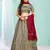 babelicious Grey gotta patti satin semi stitched lehenga