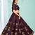 nice Wine gotta patti satin Semi Stitched Lehenga