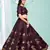 nice Wine gotta patti satin semi stitched lehenga