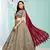 babelicious Grey gotta patti satin semi stitched lehenga
