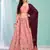 bodacious Peach gotta patti satin semi stitched lehenga