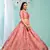 bodacious Peach gotta patti satin semi stitched lehenga