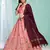 bodacious Peach gotta patti satin semi stitched lehenga