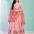 fair Light-pink gotta patti satin semi stitched lehenga