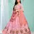 fair Light-pink gotta patti satin semi stitched lehenga