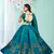 circean Green gotta patti satin semi stitched lehenga