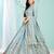 Interesting Grey gotta patti satin Semi Stitched Lehenga