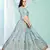 Interesting Grey gotta patti satin semi stitched lehenga