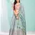 ambrosia Grey gotta patti satin semi stitched lehenga