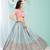 ambrosia Grey gotta patti satin Semi Stitched Lehenga