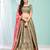 Enchanting Light-brown gotta patti satin semi stitched lehenga