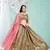 Enchanting Light-brown gotta patti satin semi stitched lehenga