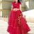Mesmerizing Rani-pink gotta patti net Semi Stitched Lehenga