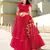 Mesmerizing Rani-pink gotta patti net semi stitched lehenga