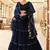 Catching Navy-blue gotta patti net semi stitched lehenga