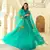 Delightful Sky-blue gotta patti net semi stitched lehenga