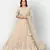 Fetching Beige thread and Zari Embroidered net semi stitched lehenga