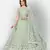 glamourous Light-green thread and Zari Embroidered net semi stitched lehenga