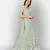 glamourous Light-green thread and Zari Embroidered net semi stitched lehenga