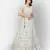 Glamorous Grey thread and Zari Embroidered net semi stitched lehenga