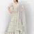 Glamorous Grey thread and Zari Embroidered net semi stitched lehenga